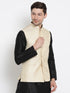 Vastramay Silk Blend Grey Baap Beta Sherwani Set